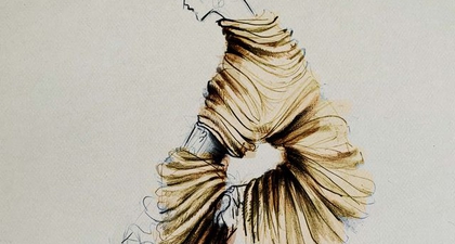 Sketsa Cantik Schiaparelli ini Dibuat di Tengah Pandemi