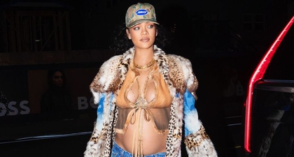 Rihanna Kembali Terlihat Memamerkan Kehamilannya dalam Balutan Busana Bernuansa Denim yang Eksentrik
