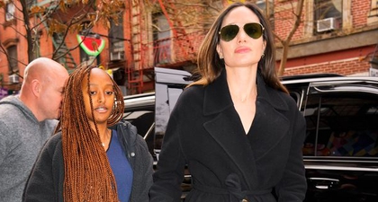 Angelina Jolie Mengenakan Mantel Mewah Saat Jalan-jalan Bersama Zahara