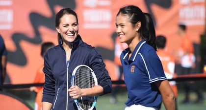Foto Saat Kate Middleton Bermain Tenis dengan Emma Raducanu