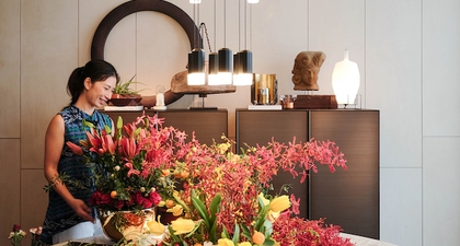 Simak Tips Menata Karangan Bunga Bernuansa Oriental Romantis dari MOIE dan Desainer Francine Denise Tjoitang