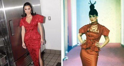 Kim Kardashian Menghidupkan Kembali Busana Arsip untuk Gaya Musim Liburannya