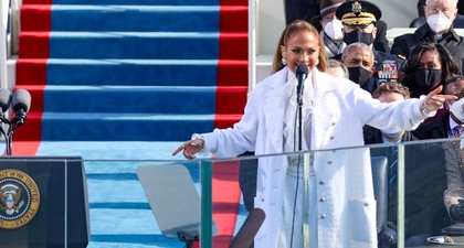 J.Lo Kenakan Busana Chanel Serba Putih saat Tampil di Acara Pelantikan Presiden Terpilih Joe Biden
